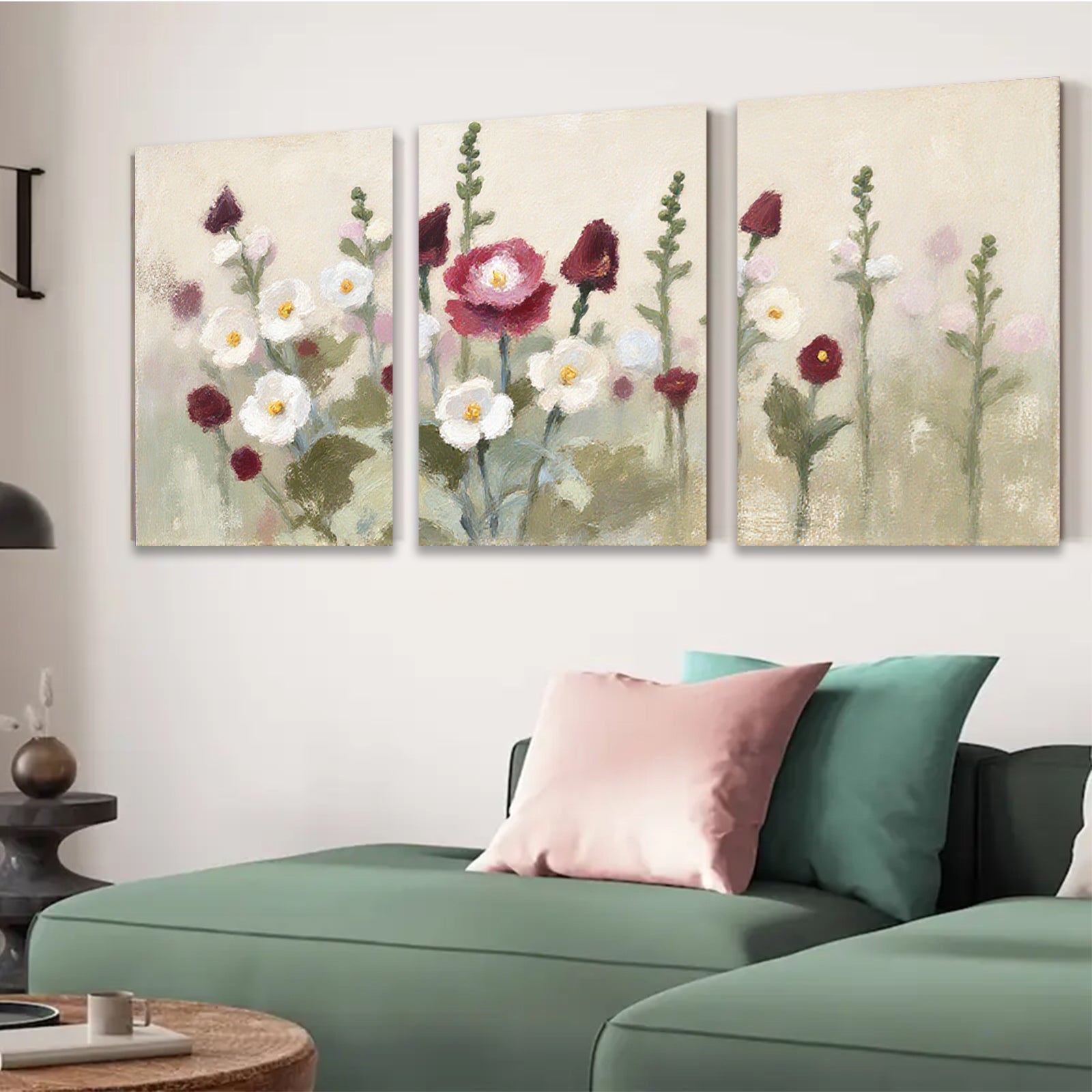 2D flat 1pc Wildflower Garden Bloom Painting Farmhouse Wall Decor Living Room Bedroom Art Prints Canvas Pictures Modern Rustic Style Home Decorations