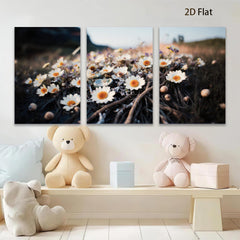 2D flat 1pc Wildflower Meadow Bliss Rustic Farmhouse Wall Decor for Living Room Bedroom Modern Gallery Wrapped Canvas Prints Botanical Art Home D��cor