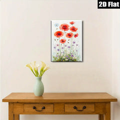 2D flat 1pc Wildflower Meadow Blooming Floral Art Wall Decor for Living Room Bedroom Bathroom Farmhouse Style Canvas Prints Modern Home Decorations