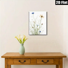 2D flat 1pc Wildflower Meadow Blooms Botanical Wall Art Prints Farmhouse Decor Living Room Bedroom Gallery Wrapped Canvas Prints Modern Minimalist Art