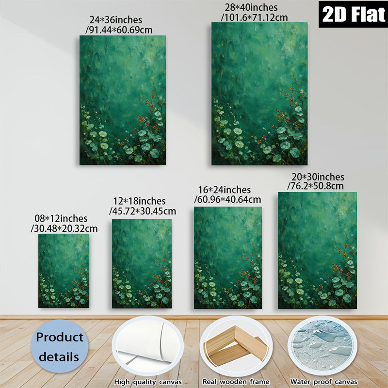 2D flat 1pc Wildflower Meadow Botanical Wall Art Living Room Bedroom Home Decor Farmhouse Style Gallery Wrapped Canvas Prints Modern Minimalist Artwork