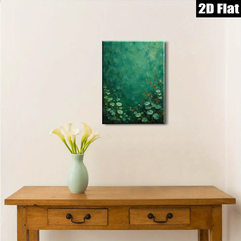 2D flat 1pc Wildflower Meadow Botanical Wall Art Living Room Bedroom Home Decor Farmhouse Style Gallery Wrapped Canvas Prints Modern Minimalist Artwork
