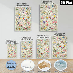 2D flat 1pc Wildflower Meadow Botanical Wall Art Prints for Living Room Bedroom Home Decor Farmhouse Style Canvas Prints Modern Artwork