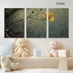 2D flat 1pc Wildflower Stem Botanical Wall Art Decor for Living Room Bedroom Farmhouse Style Gallery Wrapped Canvas Prints Modern Minimalist Art