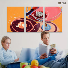 2D flat 1pc Wine Pouring Abstract Canvas Art Living Room Bedroom Wall Decor Modern Farmhouse Style Gallery Wrapped Ready to Hang