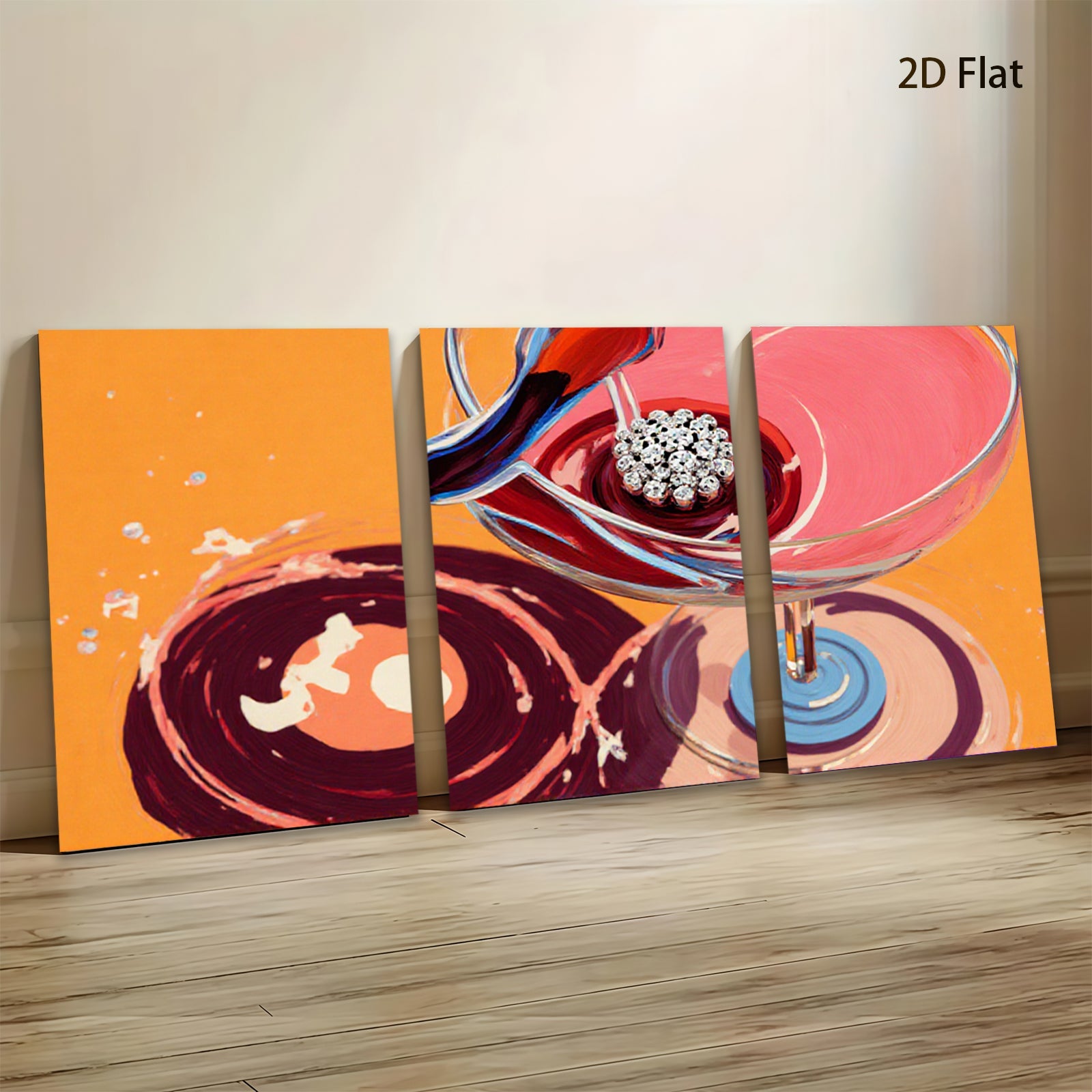 2D flat 1pc Wine Pouring Abstract Canvas Art Living Room Bedroom Wall Decor Modern Farmhouse Style Gallery Wrapped Ready to Hang