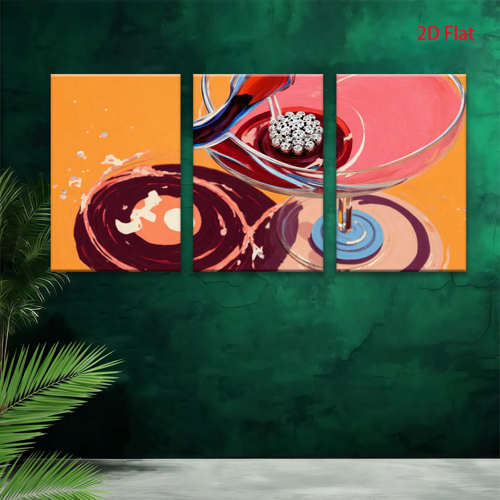 2D flat 1pc Wine Pouring Abstract Canvas Art Living Room Bedroom Wall Decor Modern Farmhouse Style Gallery Wrapped Ready to Hang