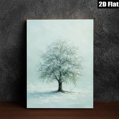 2D flat 1pc Winter Bare Tree Landscape Wall Art Canvas Prints for Living Room Bedroom Home Decor farmhouse style modern minimalist gallery wrapped timeless cozy statement piece