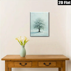 2D flat 1pc Winter Bare Tree Landscape Wall Art Canvas Prints for Living Room Bedroom Home Decor farmhouse style modern minimalist gallery wrapped timeless cozy statement piece