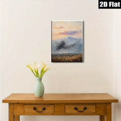 2D flat 1pc Winter Birds Fly Over Snowcapped Mountain Farmhouse Wall Decor Living Room Bedroom Gallery Wrapped Canvas Prints Modern Art Rustic Chic Home Office