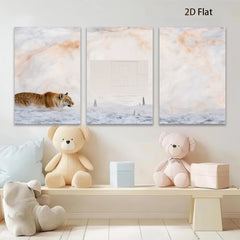 2D flat 1pc Winter Lynx Snowscape Wildlife Art Living Room Bedroom Home Decor Wall Art Prints Canvas Paintings Modern Farmhouse Style