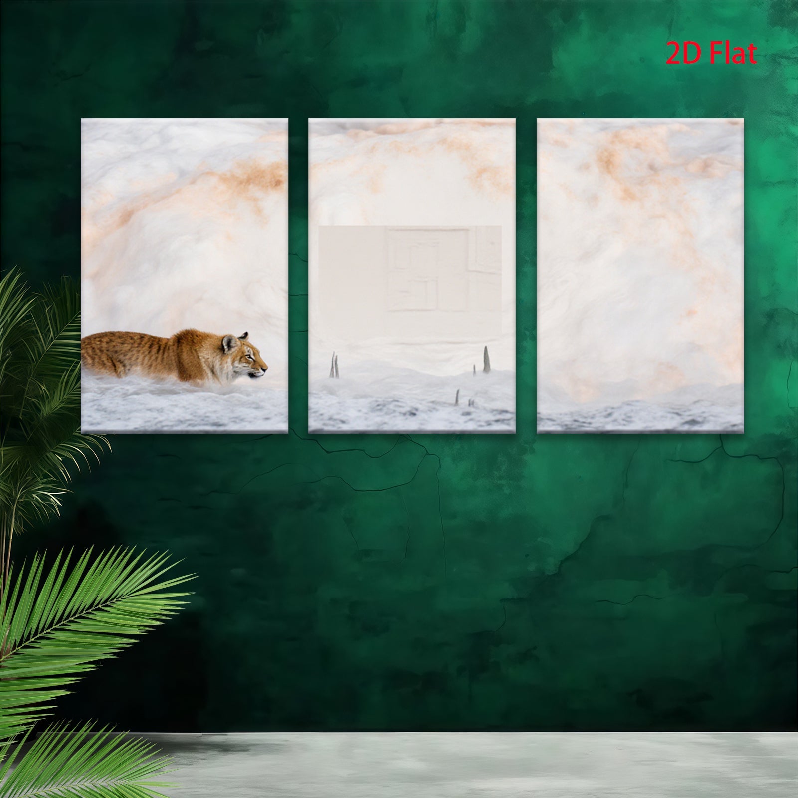 2D flat 1pc Winter Lynx Snowscape Wildlife Art Living Room Bedroom Home Decor Wall Art Prints Canvas Paintings Modern Farmhouse Style