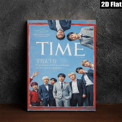 2D flat 1pc Young men group portrait stylish wall art decor for living room bedroom office modern farmhouse gallery wrapped canvas print