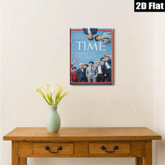 2D flat 1pc Young men group portrait stylish wall art decor for living room bedroom office modern farmhouse gallery wrapped canvas print