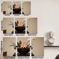 2D flat 1pc Zen floral arrangement botanical beauty for living room bedroom home wall decor modern farmhouse style