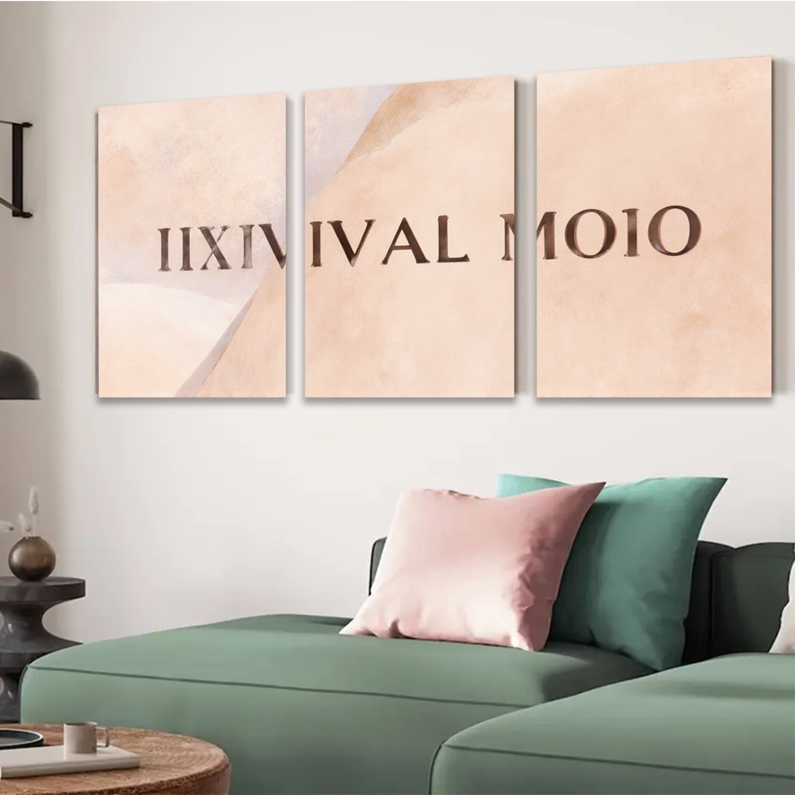 2D flat 1pc abstract beige canvas wall art modern minimalist home decor living room bedroom office gallery wrapped ready to hang farmhouse style