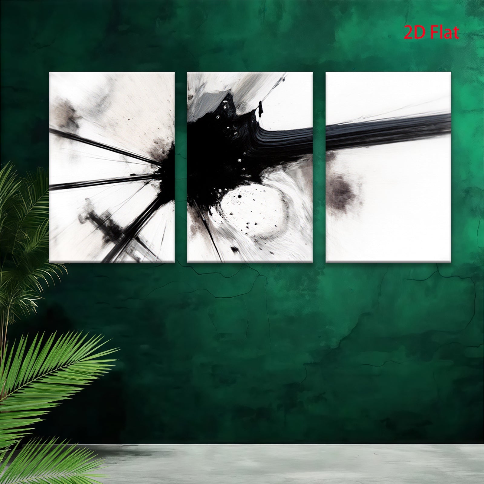 2D flat 1pc abstract black brushstroke modern wall art canvas prints for living room bedroom office decor farmhouse style gallery wrapped ready to hang