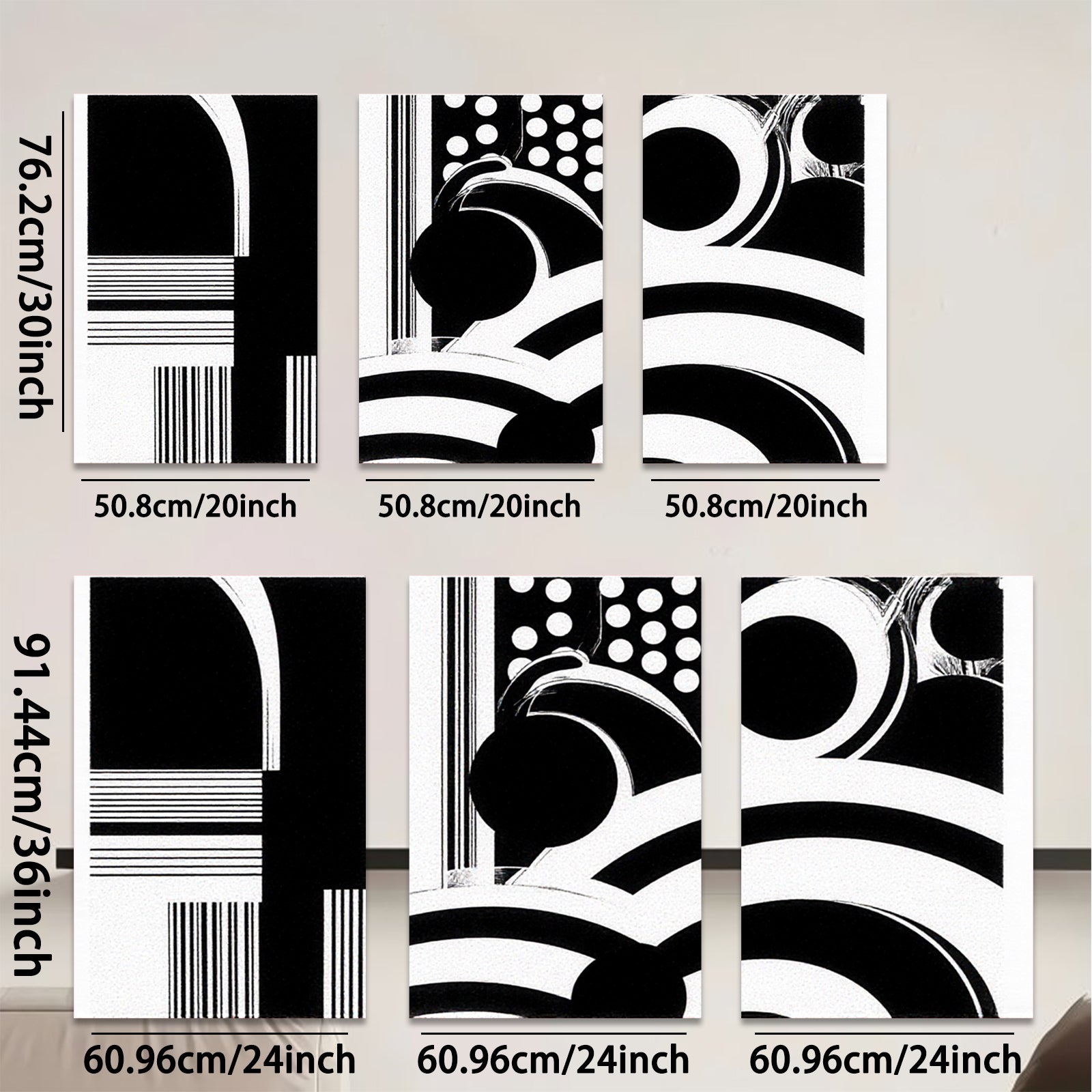 2D flat 1pc abstract black white geometric lines modern wall art canvas prints for living room bedroom office decor farmhouse style gallery wrapped