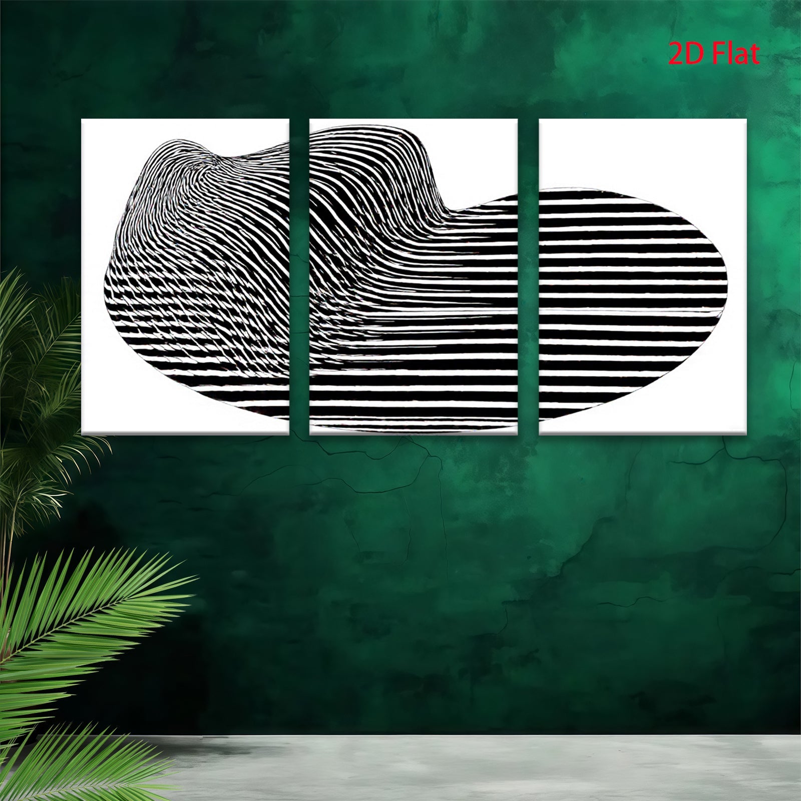 2D flat 1pc abstract black white lines modern wall art decor living room bedroom minimalist gallery wrapped canvas prints farmhouse style home decoration