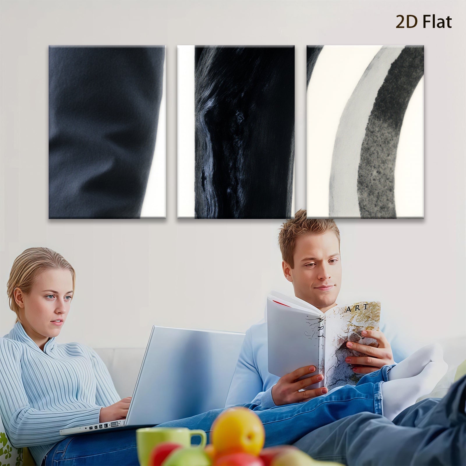 2D flat 1pc abstract black wood texture modern wall art for living room bedroom home decor farmhouse style gallery wrapped canvas prints