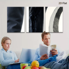 2D flat 1pc abstract black wood texture modern wall art for living room bedroom home decor farmhouse style gallery wrapped canvas prints