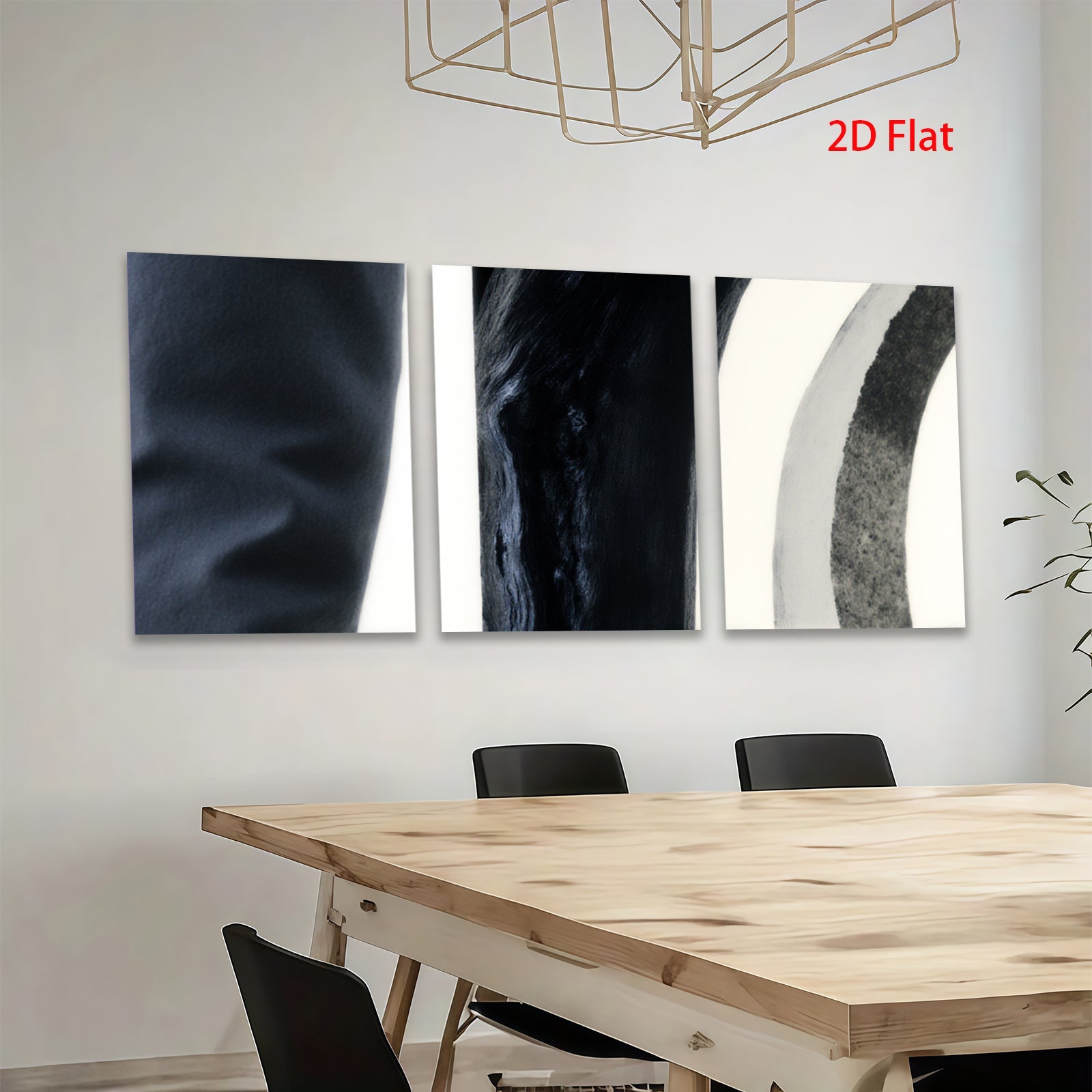 2D flat 1pc abstract black wood texture modern wall art for living room bedroom home decor farmhouse style gallery wrapped canvas prints