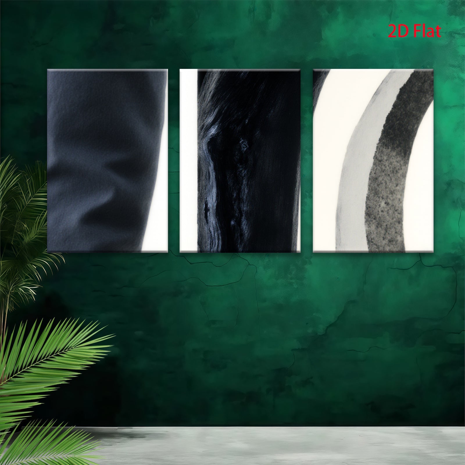 2D flat 1pc abstract black wood texture modern wall art for living room bedroom home decor farmhouse style gallery wrapped canvas prints
