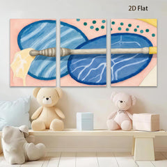 2D flat 1pc abstract blue botanical art modern farmhouse wall decor living room bedroom office cozy vibes trending now