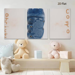 2D flat 1pc abstract blue bottle art modern wall decor for living room bedroom office farmhouse style gallery wrapped canvas prints ready to hang large size