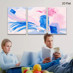 2D flat 1pc abstract blue brushstrokes vibrant modern wall art living room bedroom decor farmhouse style gallery wrapped canvas prints cozy home