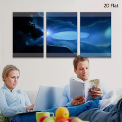 2D flat 1pc abstract blue energy flow wall art canvas prints for living room bedroom home decor modern farmhouse style gallery wrapped ready to hang