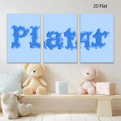 2D flat 1pc abstract blue letter art modern wall decor living room bedroom office gallery wrapped canvas farmhouse style minimalist aesthetic inspirational home decoration trending now popular choice