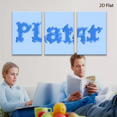 2D flat 1pc abstract blue letter art modern wall decor living room bedroom office gallery wrapped canvas farmhouse style minimalist aesthetic inspirational home decoration trending now popular choice