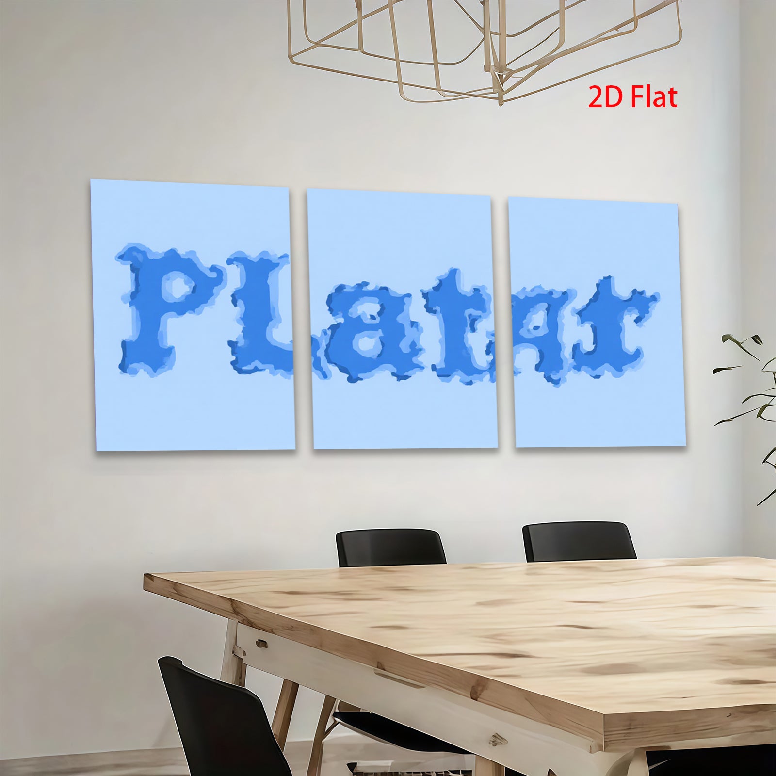2D flat 1pc abstract blue letter art modern wall decor living room bedroom office gallery wrapped canvas farmhouse style minimalist aesthetic inspirational home decoration trending now popular choice