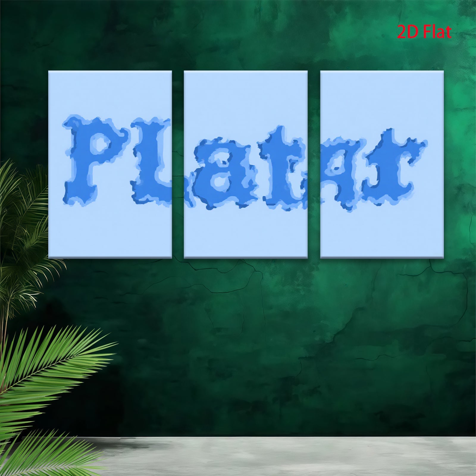 2D flat 1pc abstract blue letter art modern wall decor living room bedroom office gallery wrapped canvas farmhouse style minimalist aesthetic inspirational home decoration trending now popular choice