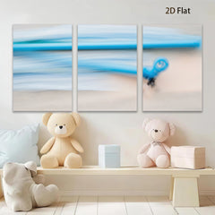 2D flat 1pc abstract blue motion wall art modern canvas print living room bedroom decor farmhouse style gallery wrapped ready to hang inspirational