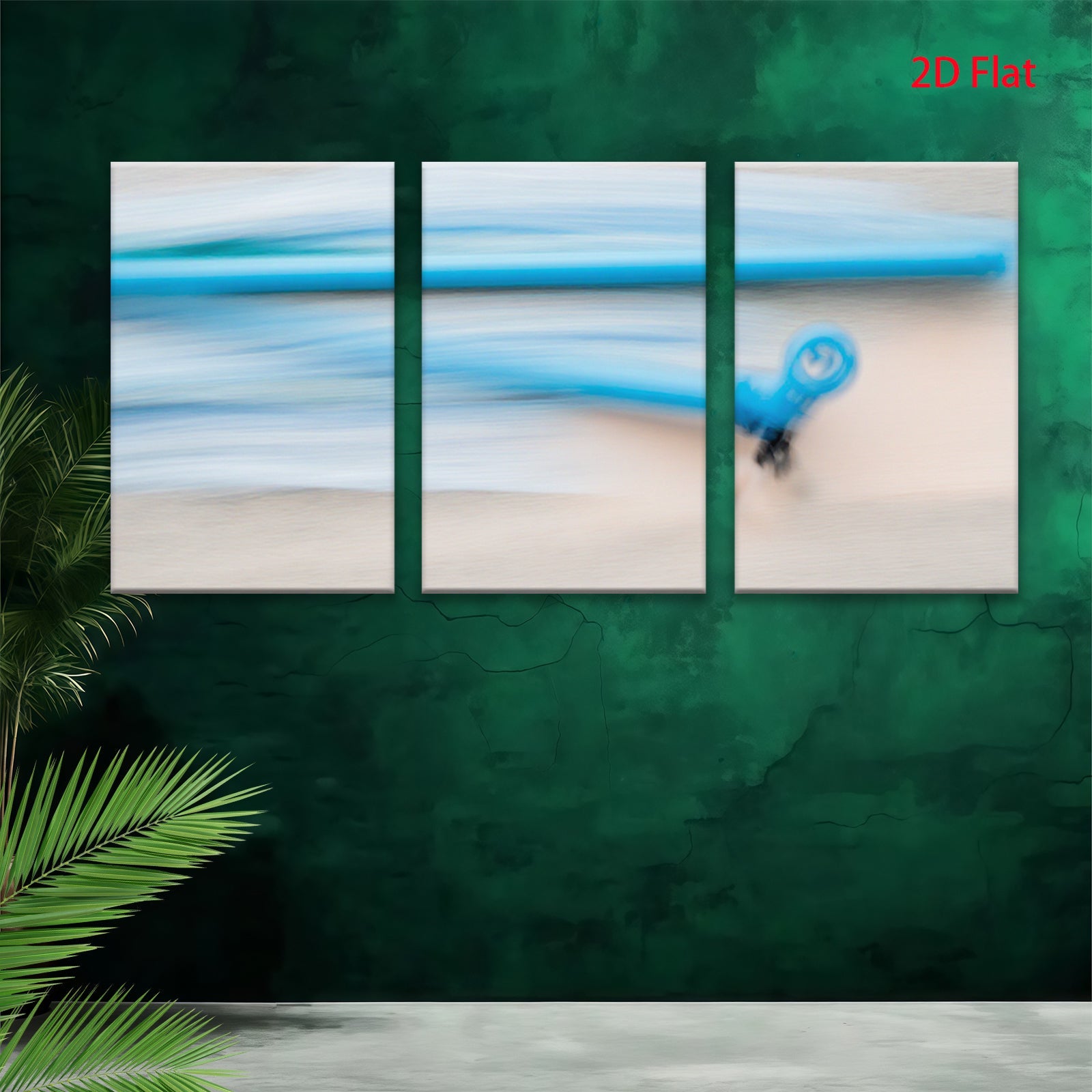 2D flat 1pc abstract blue motion wall art modern canvas print living room bedroom decor farmhouse style gallery wrapped ready to hang inspirational