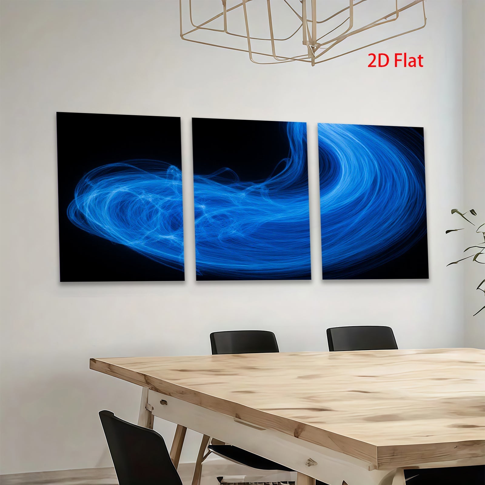 2D flat 1pc abstract blue swirls modern wall art canvas prints for living room bedroom home decor farmhouse style gallery wrapped ready to hang