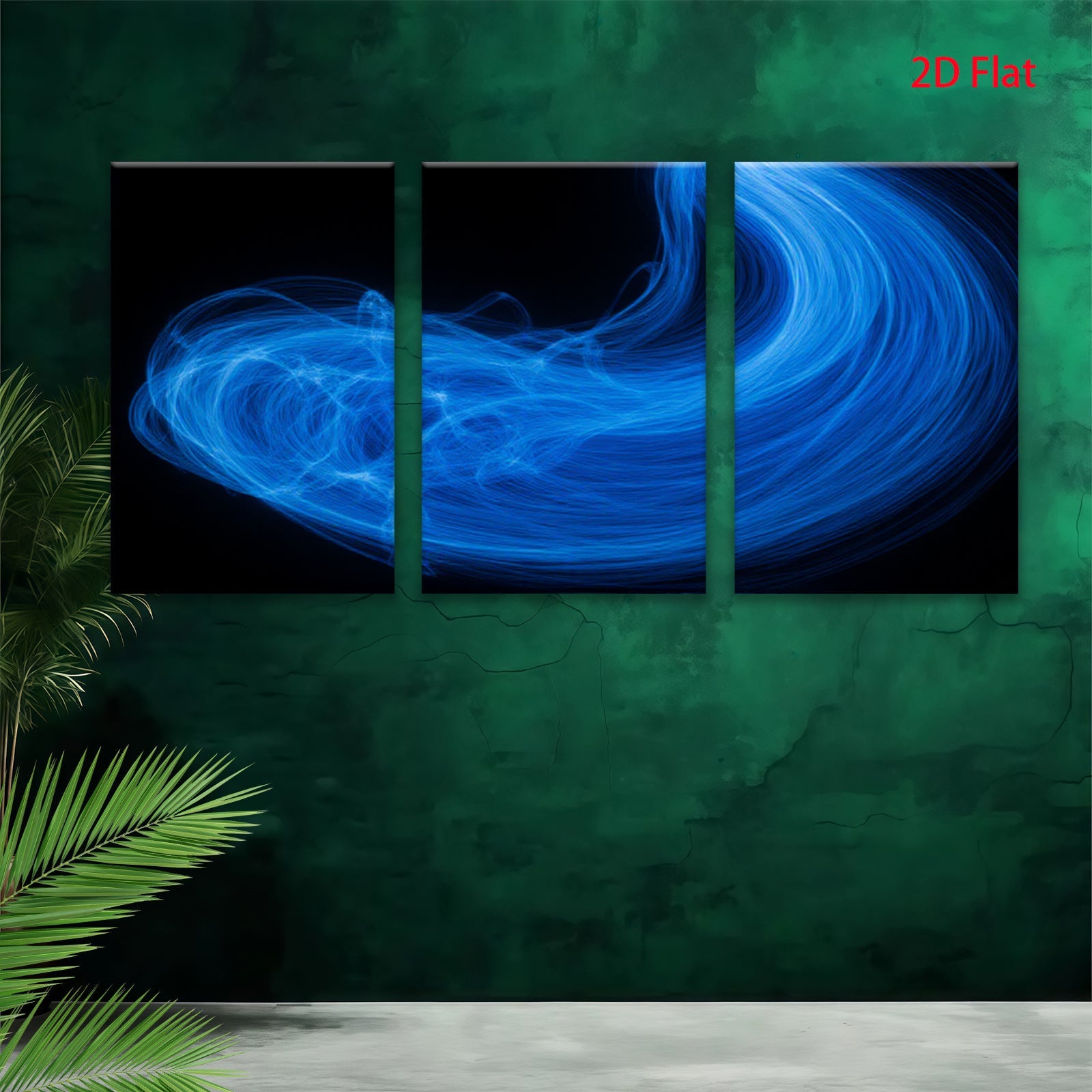 2D flat 1pc abstract blue swirls modern wall art canvas prints for living room bedroom home decor farmhouse style gallery wrapped ready to hang