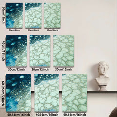 2D flat 1pc abstract blue texture wall art modern farmhouse living room bedroom decor gallery wrapped canvas prints coastal serene minimalist statement piece