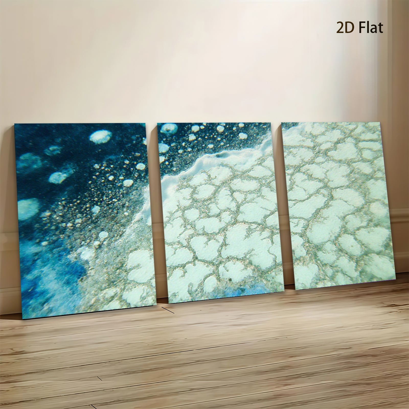 2D flat 1pc abstract blue texture wall art modern farmhouse living room bedroom decor gallery wrapped canvas prints coastal serene minimalist statement piece