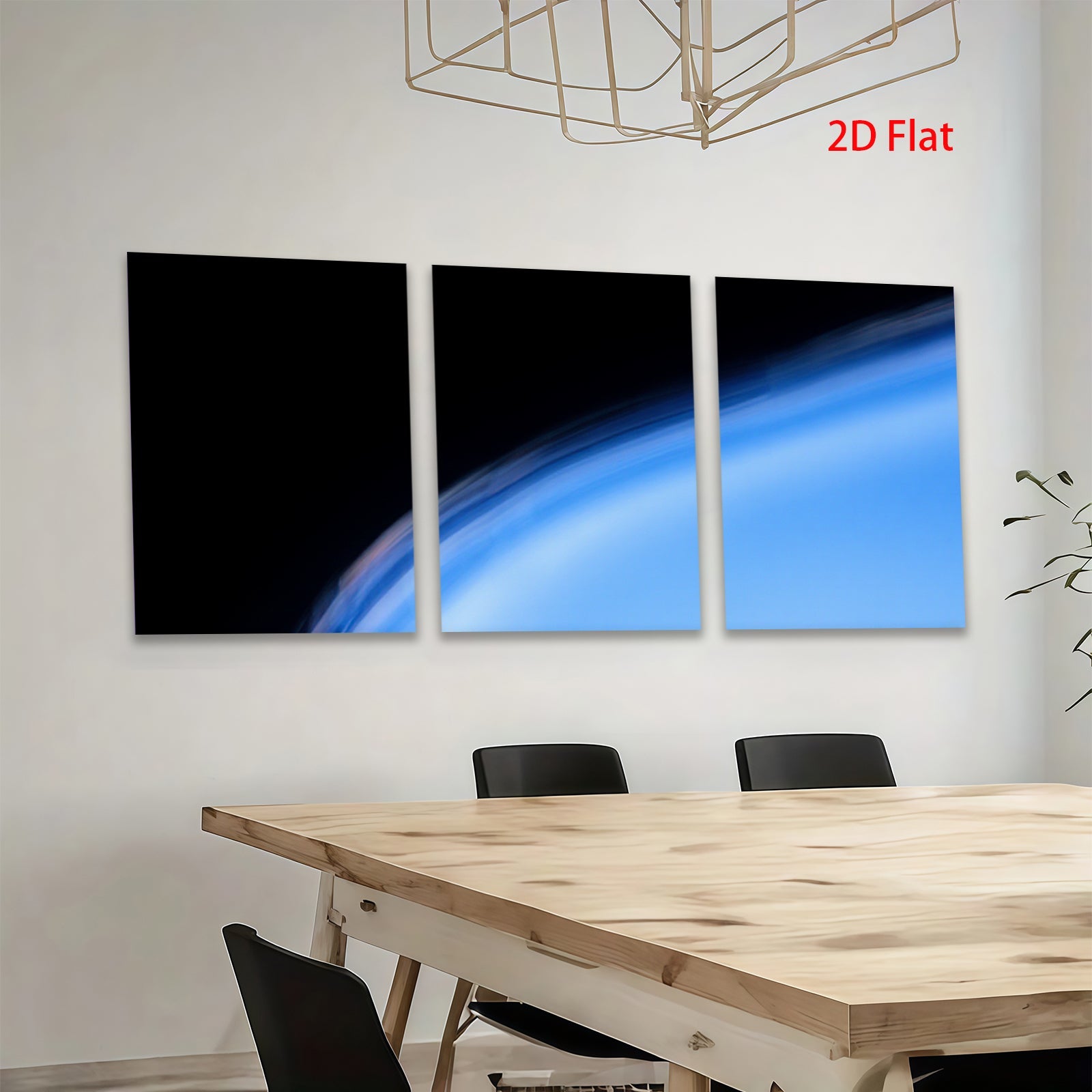 2D flat 1pc abstract blue wave coastal art modern farmhouse wall decor bedroom living room gallery wrapped canvas prints ready to hang