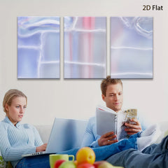2D flat 1pc abstract blue wave modern wall art canvas prints for living room bedroom home decor farmhouse style gallery wrapped ready to hang