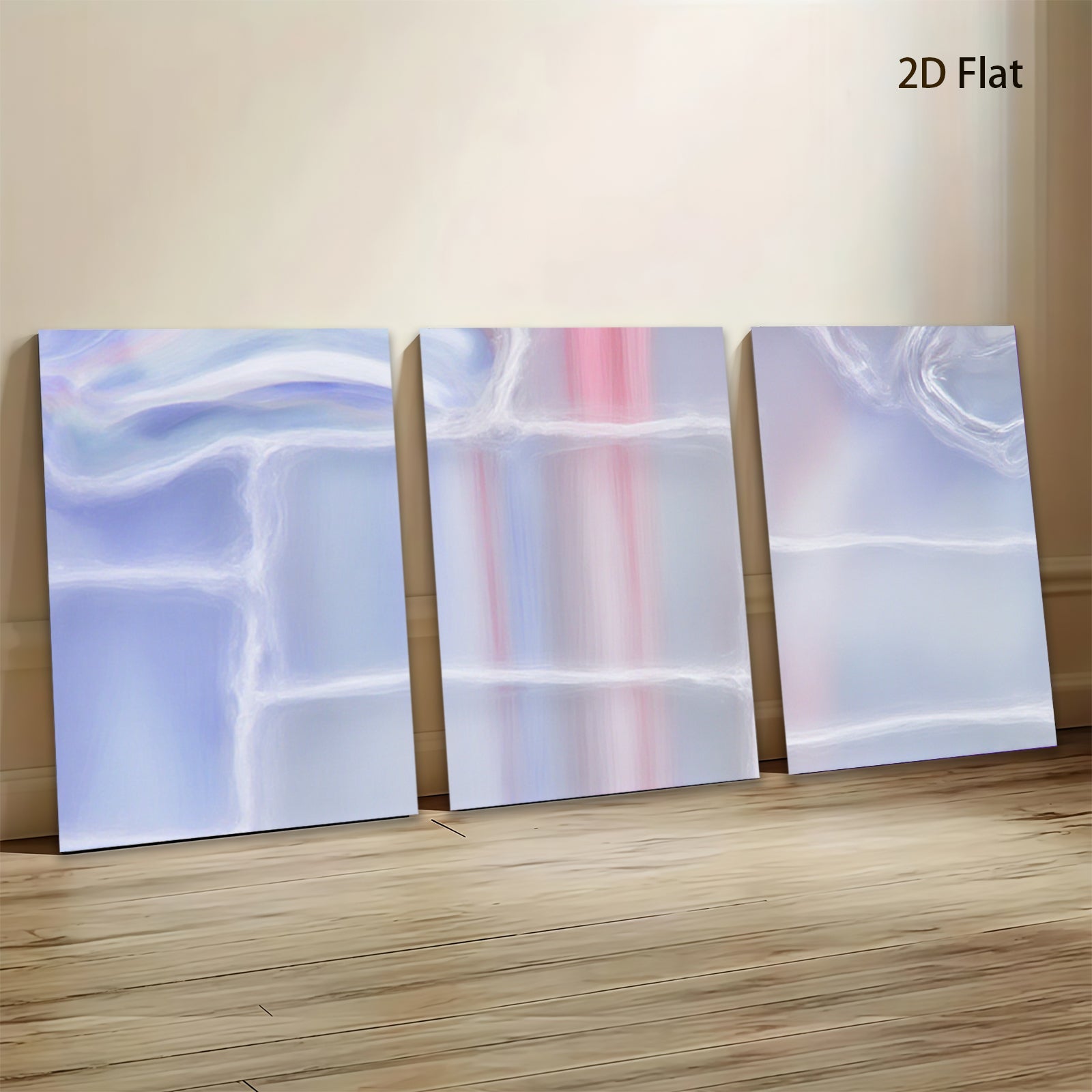 2D flat 1pc abstract blue wave modern wall art canvas prints for living room bedroom home decor farmhouse style gallery wrapped ready to hang