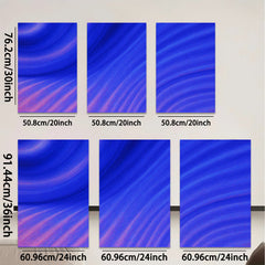 2D flat 1pc abstract blue waves modern wall art decor for living room bedroom office gallery wrapped canvas prints farmhouse style inspirational home decoration