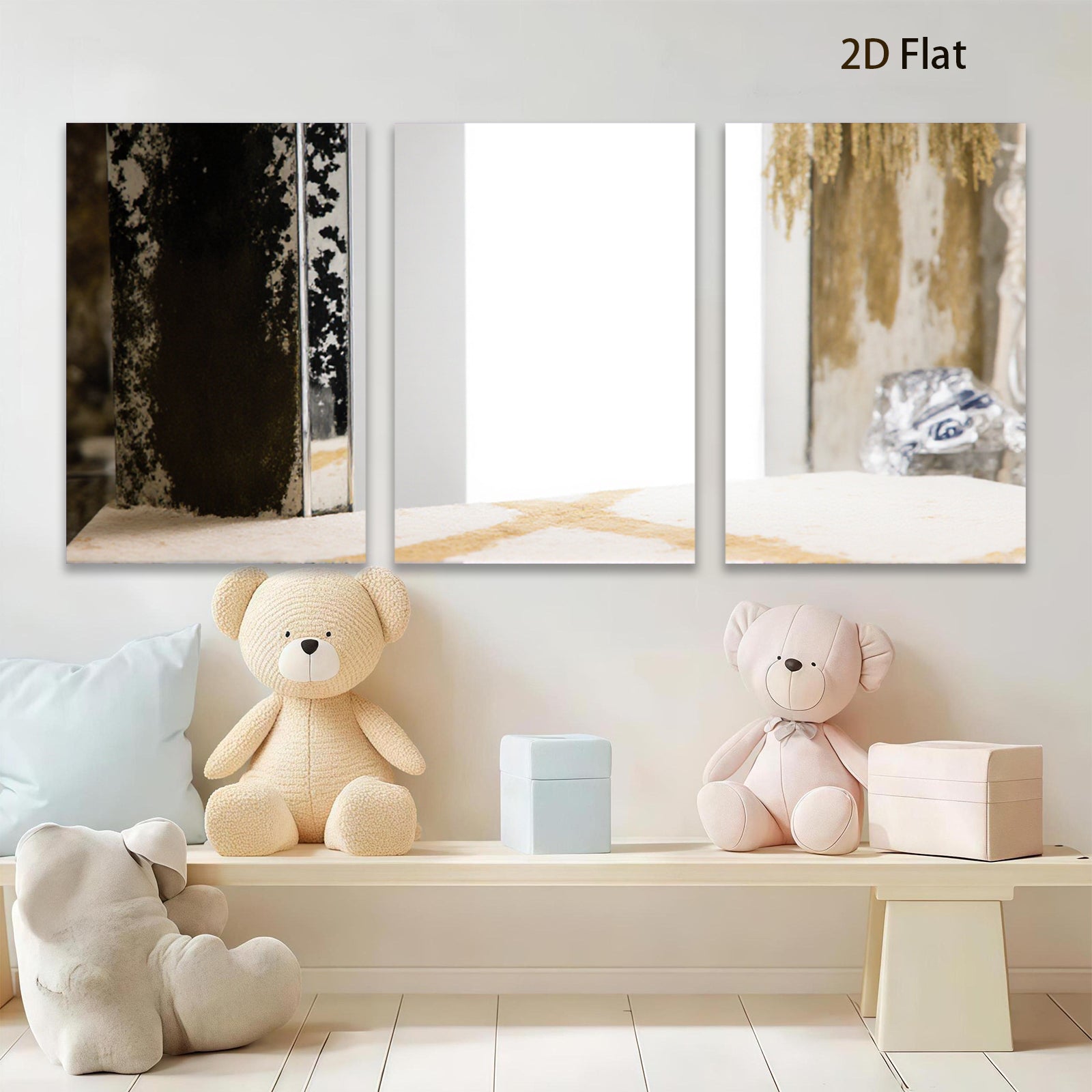 2D flat 1pc abstract botanical wall art canvas prints modern farmhouse living room bedroom decor gallery wrapped ready to hang large size
