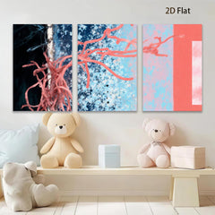 2D flat 1pc abstract botanical wall art modern farmhouse decor living room bedroom gallery wrapped canvas prints coastal style art