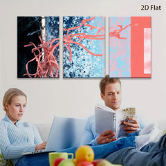 2D flat 1pc abstract botanical wall art modern farmhouse decor living room bedroom gallery wrapped canvas prints coastal style art