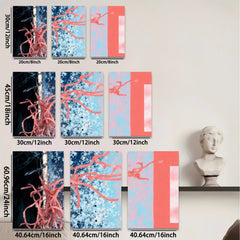 2D flat 1pc abstract botanical wall art modern farmhouse decor living room bedroom gallery wrapped canvas prints coastal style art
