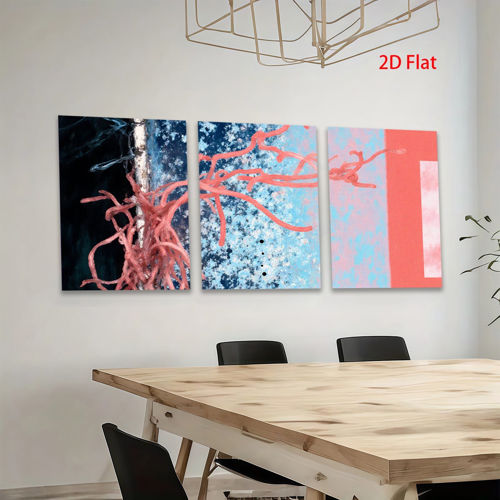 2D flat 1pc abstract botanical wall art modern farmhouse decor living room bedroom gallery wrapped canvas prints coastal style art